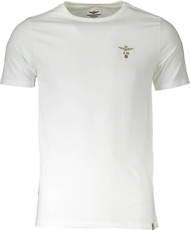 Aeronautica Militare White Cotton Men's T-Shirt Wit