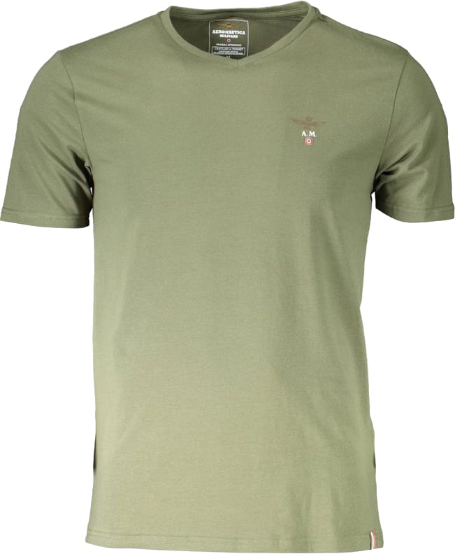 Aeronautica Militare Verde Cotton Men's T-Shirt Groen
