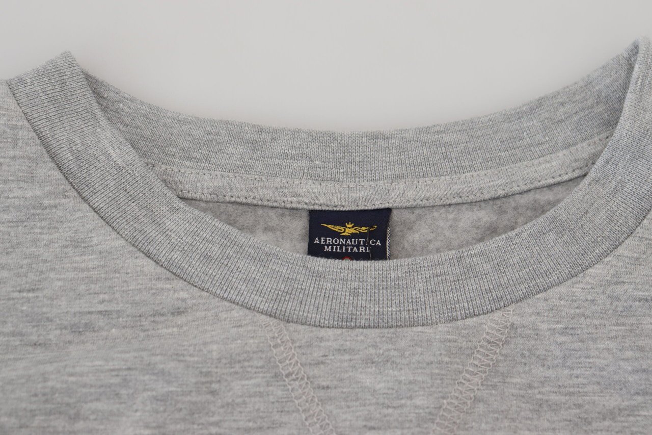 Aeronautica Militare Gray Men Pullover Sweatshirt Sweater Grijs