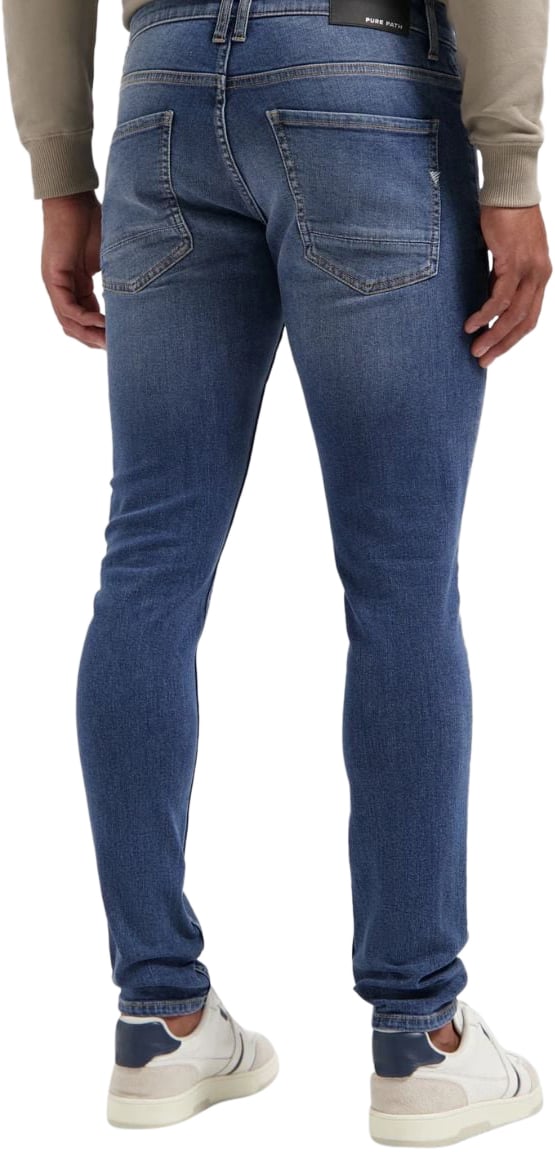 Pure Path Pure Path The Jone Skinny Fit Denim Dark Blue Blauw