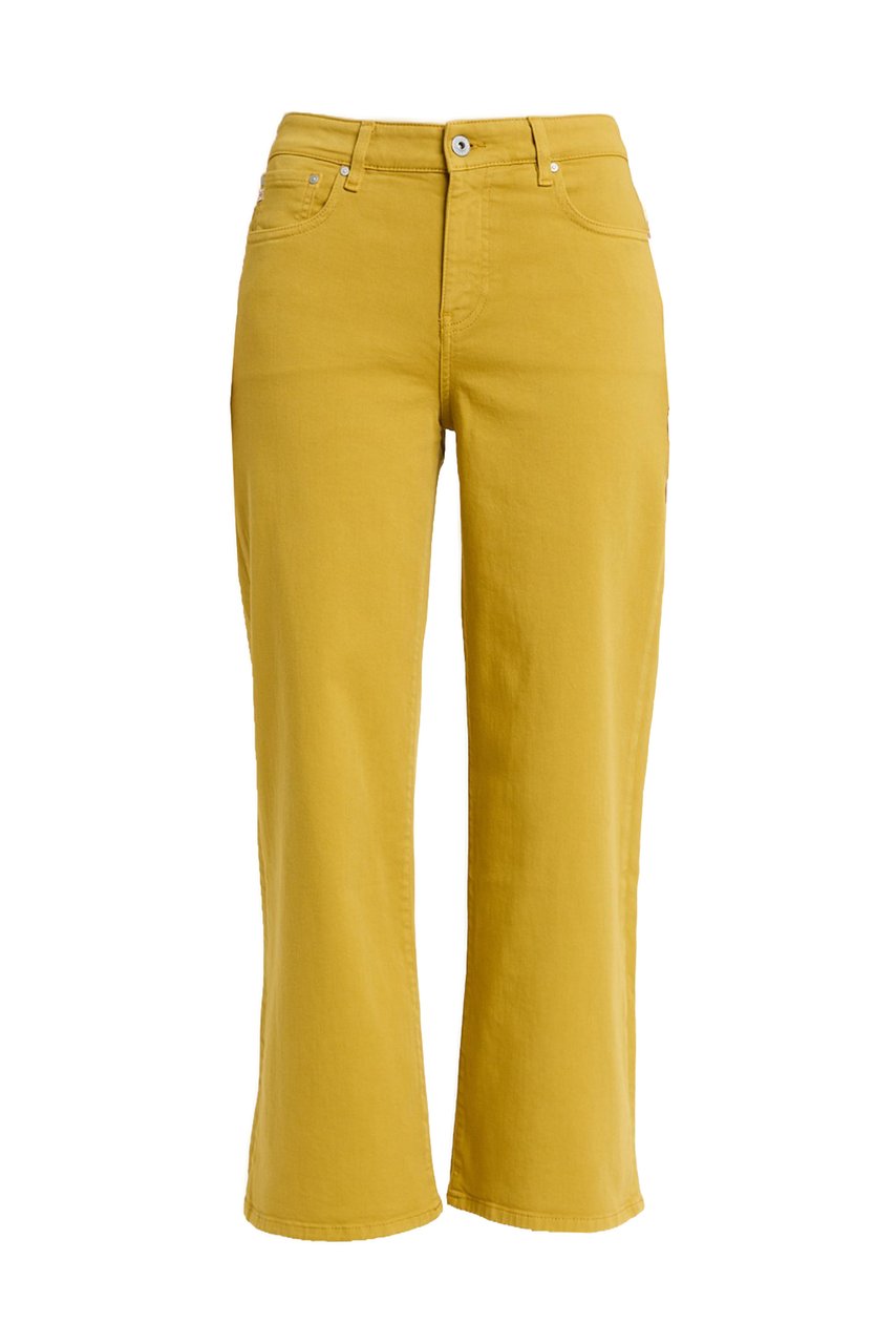 AG Jeans Mustard Saige Wide Leg Crop Jeans Oranje