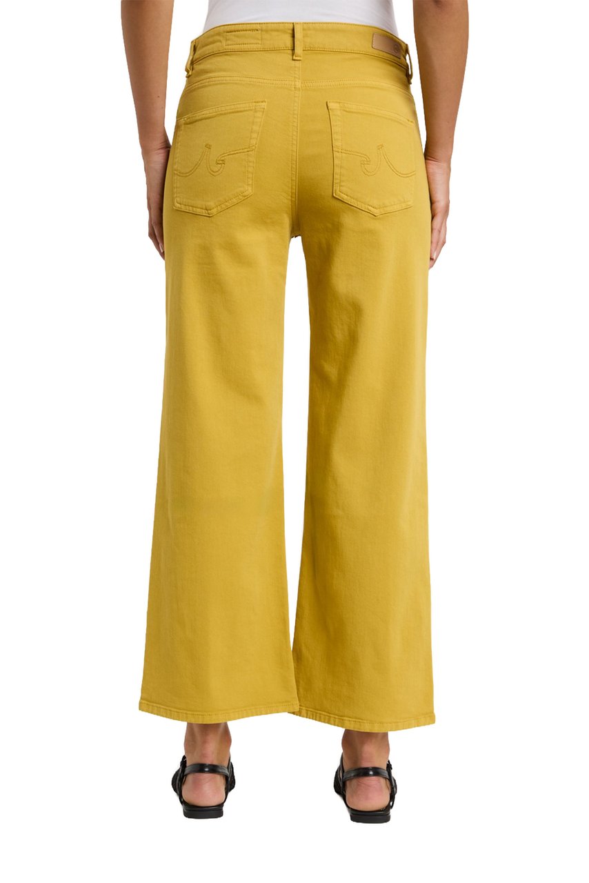 AG Jeans Mustard Saige Wide Leg Crop Jeans Oranje