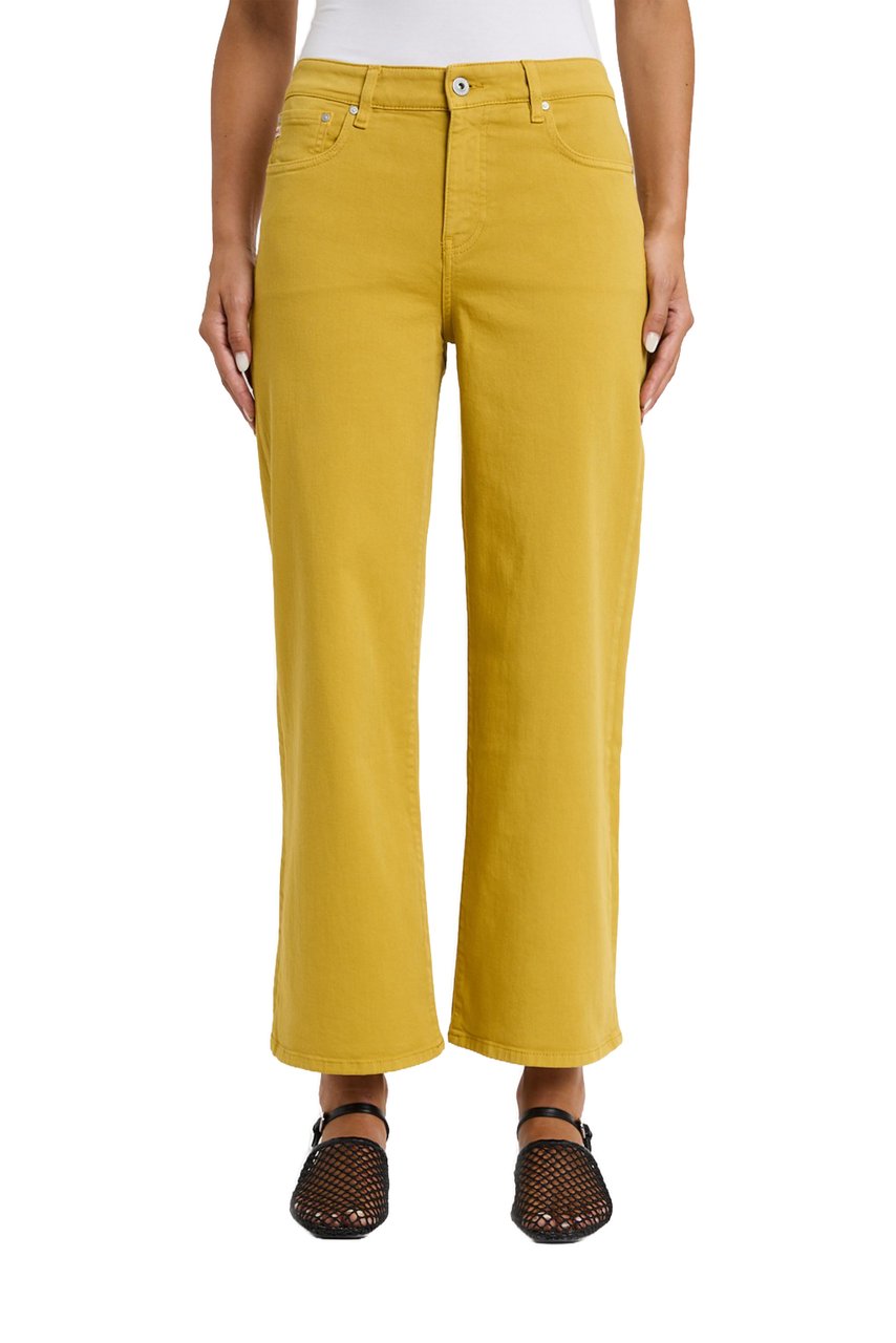 AG Jeans Mustard Saige Wide Leg Crop Jeans Oranje