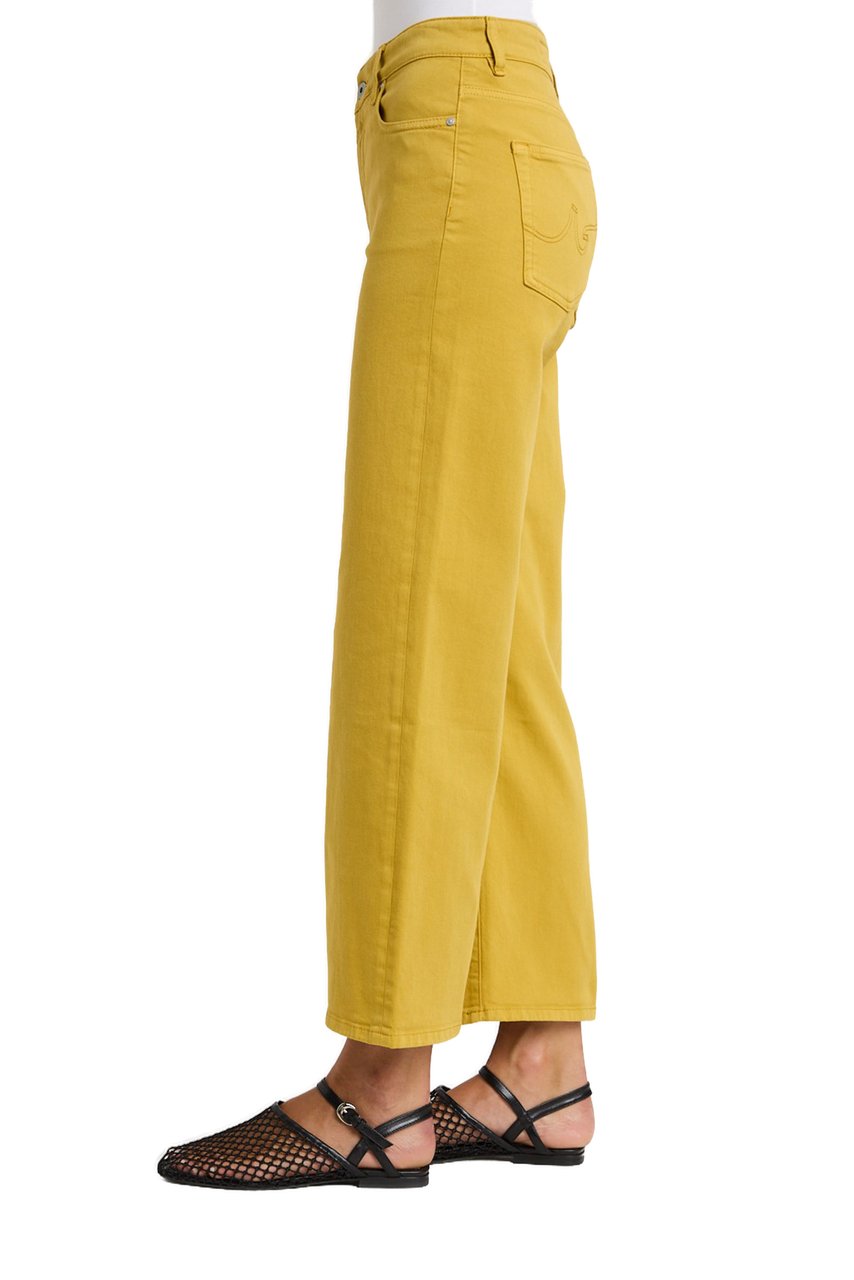 AG Jeans Mustard Saige Wide Leg Crop Jeans Oranje