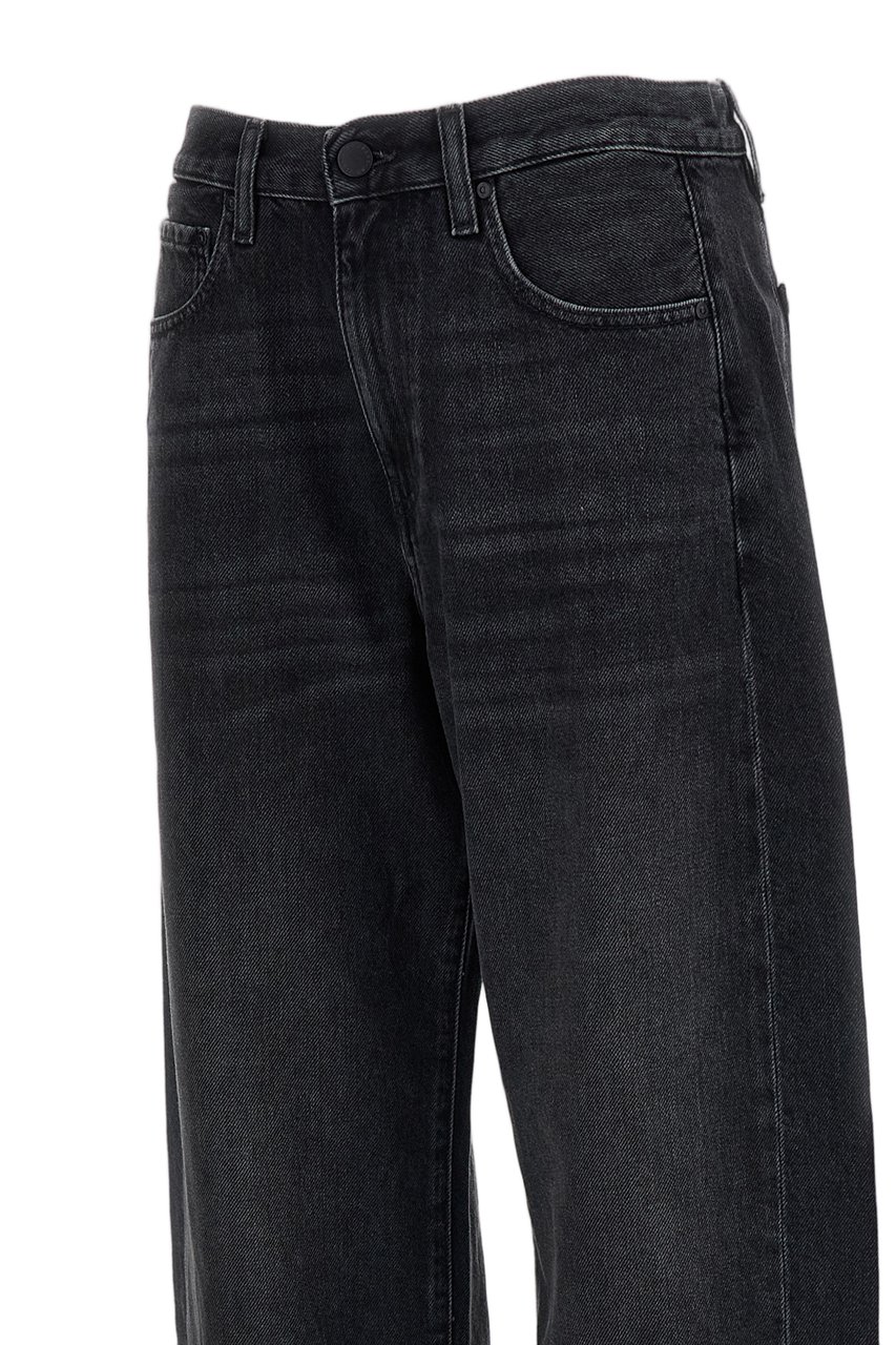 AG Jeans Black Hattie High-Rise Barrel Jeans Zwart