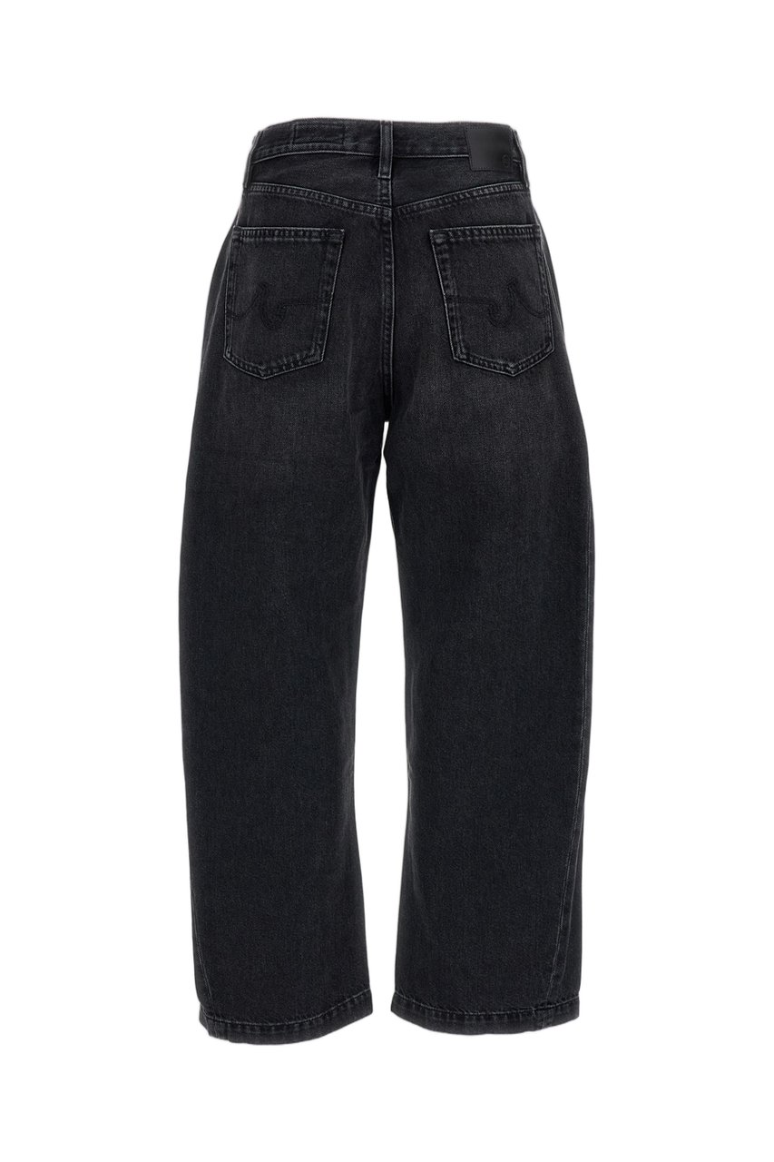 AG Jeans Black Hattie High-Rise Barrel Jeans Zwart