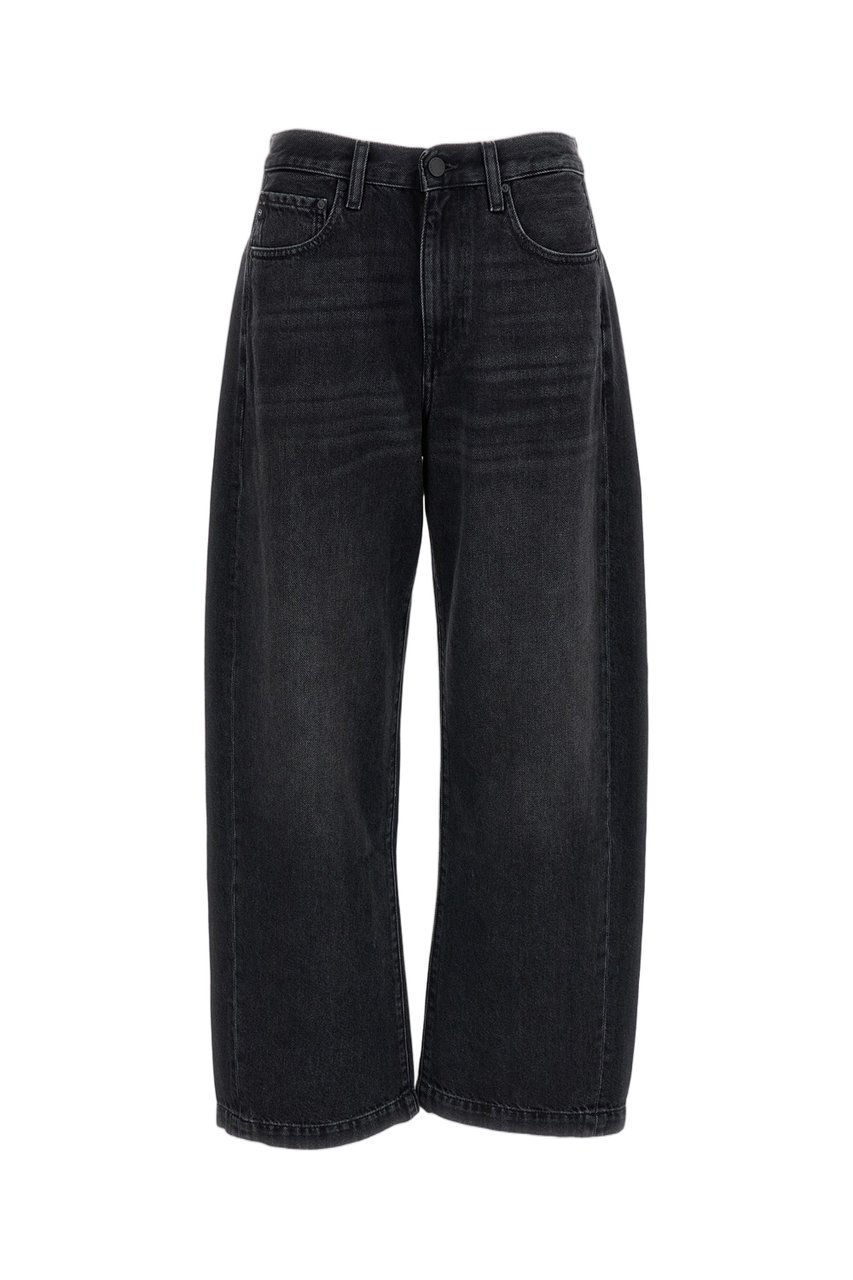 AG Jeans Black Hattie High-Rise Barrel Jeans Zwart