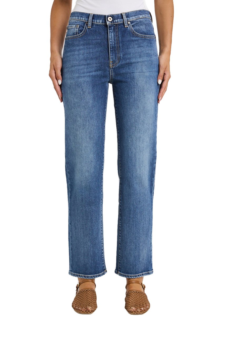 AG Jeans Medium Blue Brinley Straight Jeans Blauw