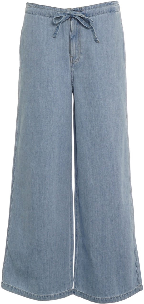 AG Jeans Cotton wide leg jeans Blauw