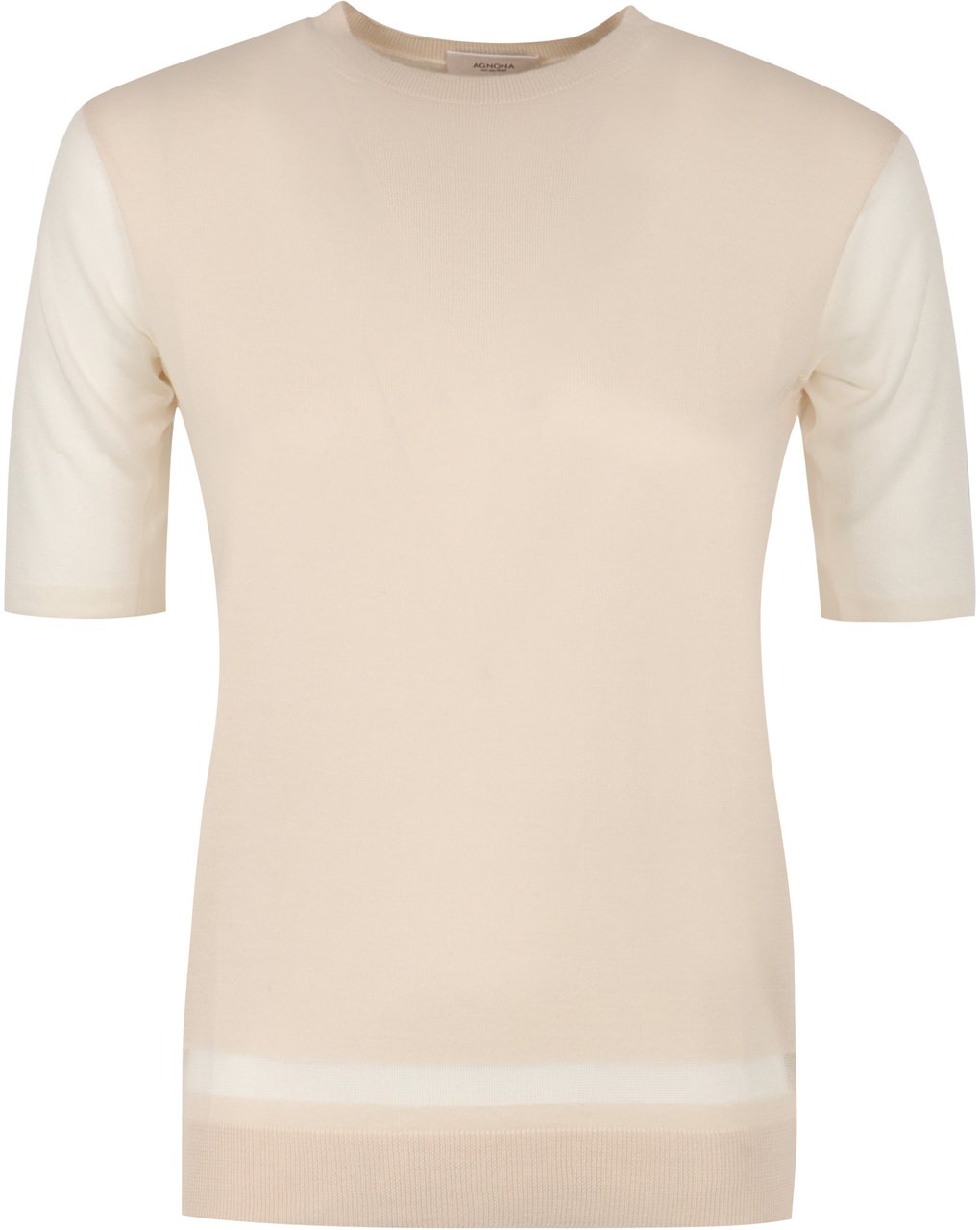 Agnona Knitted wool-blend top Wit