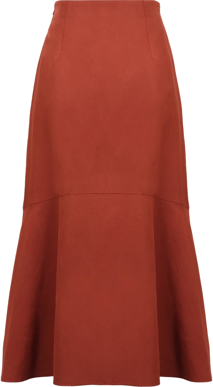 Agnona A-line midi skirt Rood