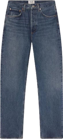 Agolde Kelly High-Rise Straight-Leg Jeans Grijs