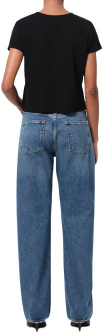 Agolde Kelly High-Rise Straight-Leg Jeans Grijs