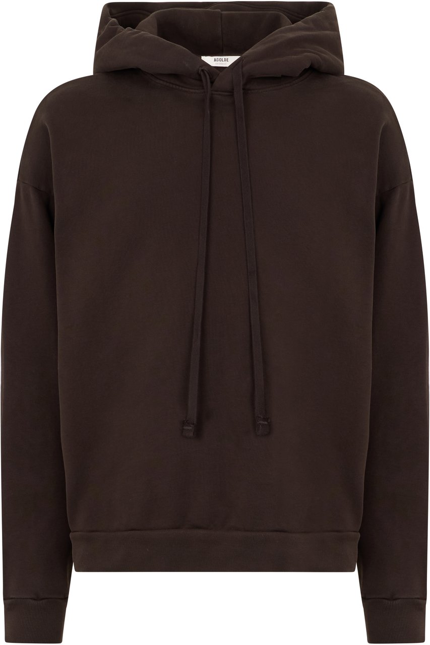 Agolde Cotton hoodie Bruin