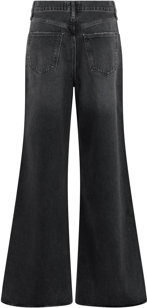 Agolde Cotton bell-bottom jeans Zwart