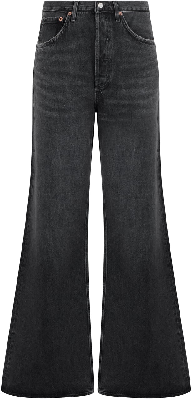 Agolde Cotton bell-bottom jeans Zwart