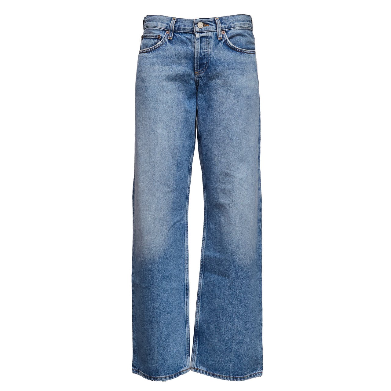 Agolde Low Rise Loose Faded Jeans Blauw