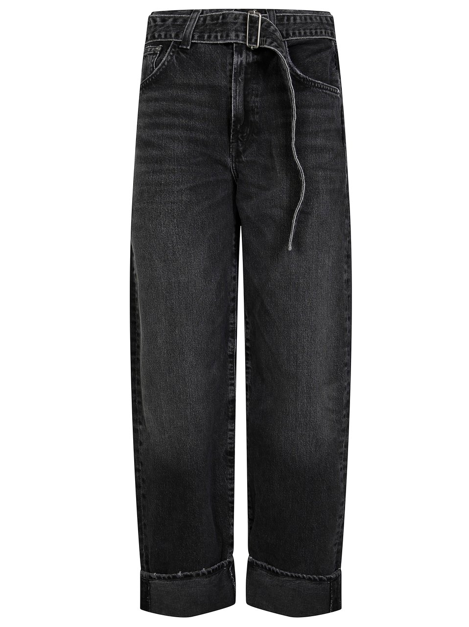 Agolde Relaxed Wide-Leg Cuffed Tapered Jeans Zwart