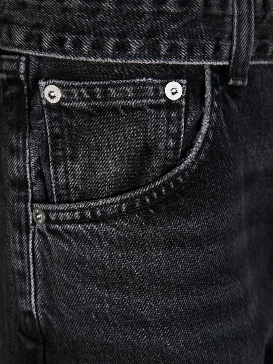 Agolde Relaxed Wide-Leg Cuffed Tapered Jeans Zwart