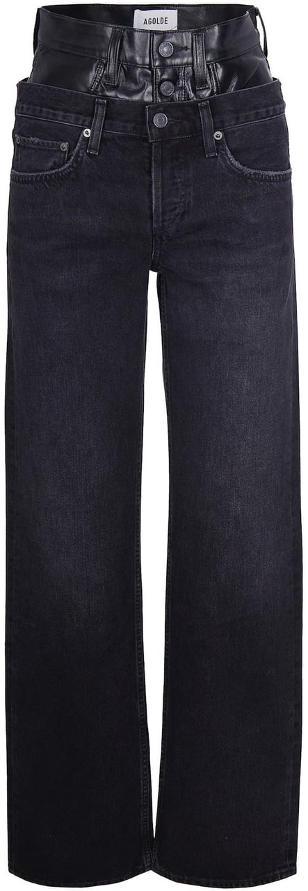 Agolde Jeans Detoxraven Blkwsh Blk Zwart