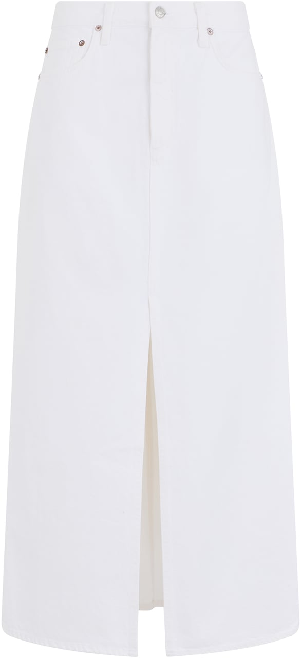 Agolde Long denim skirt Wit
