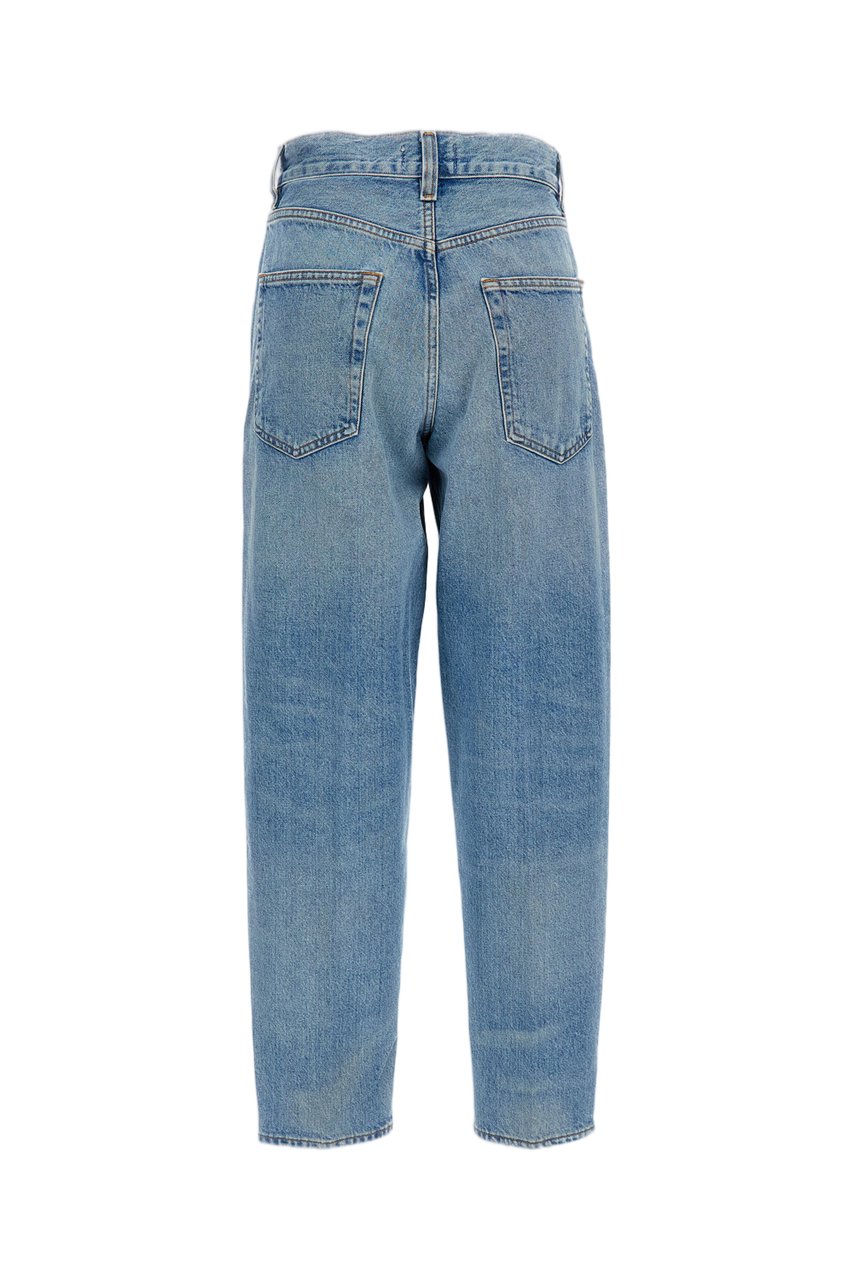 Agolde High-Waisted Rigid Cotton Jeans with Vintage 80s Silhouette Blauw
