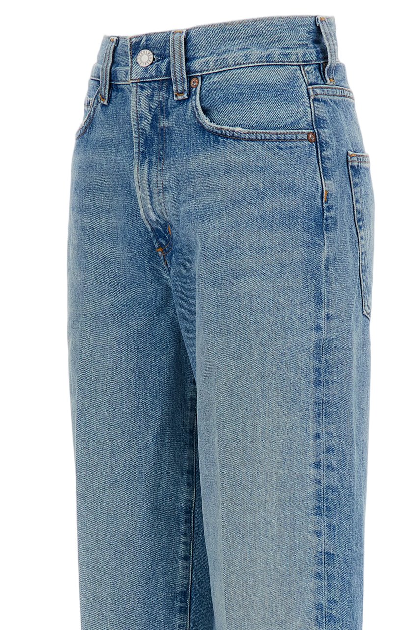 Agolde High-Waisted Rigid Cotton Jeans with Vintage 80s Silhouette Blauw