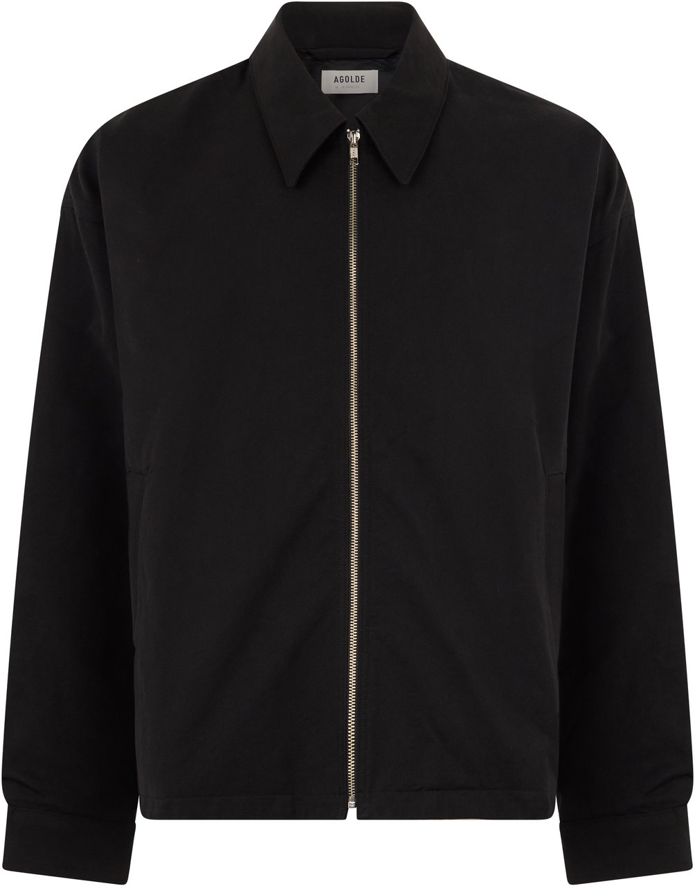Agolde Cotton shirt with zip Zwart