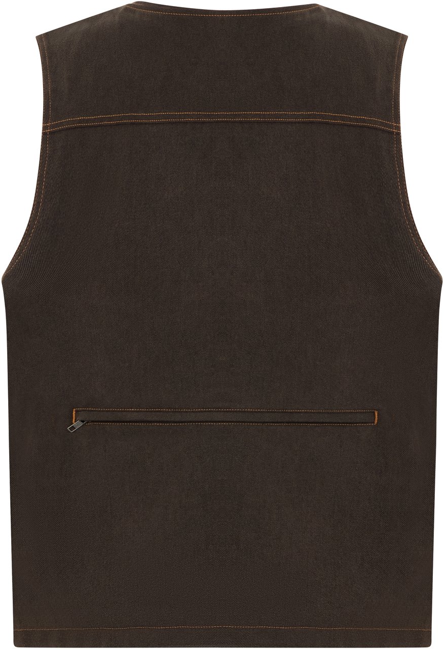 Agolde Sleeveless denim jacket Bruin