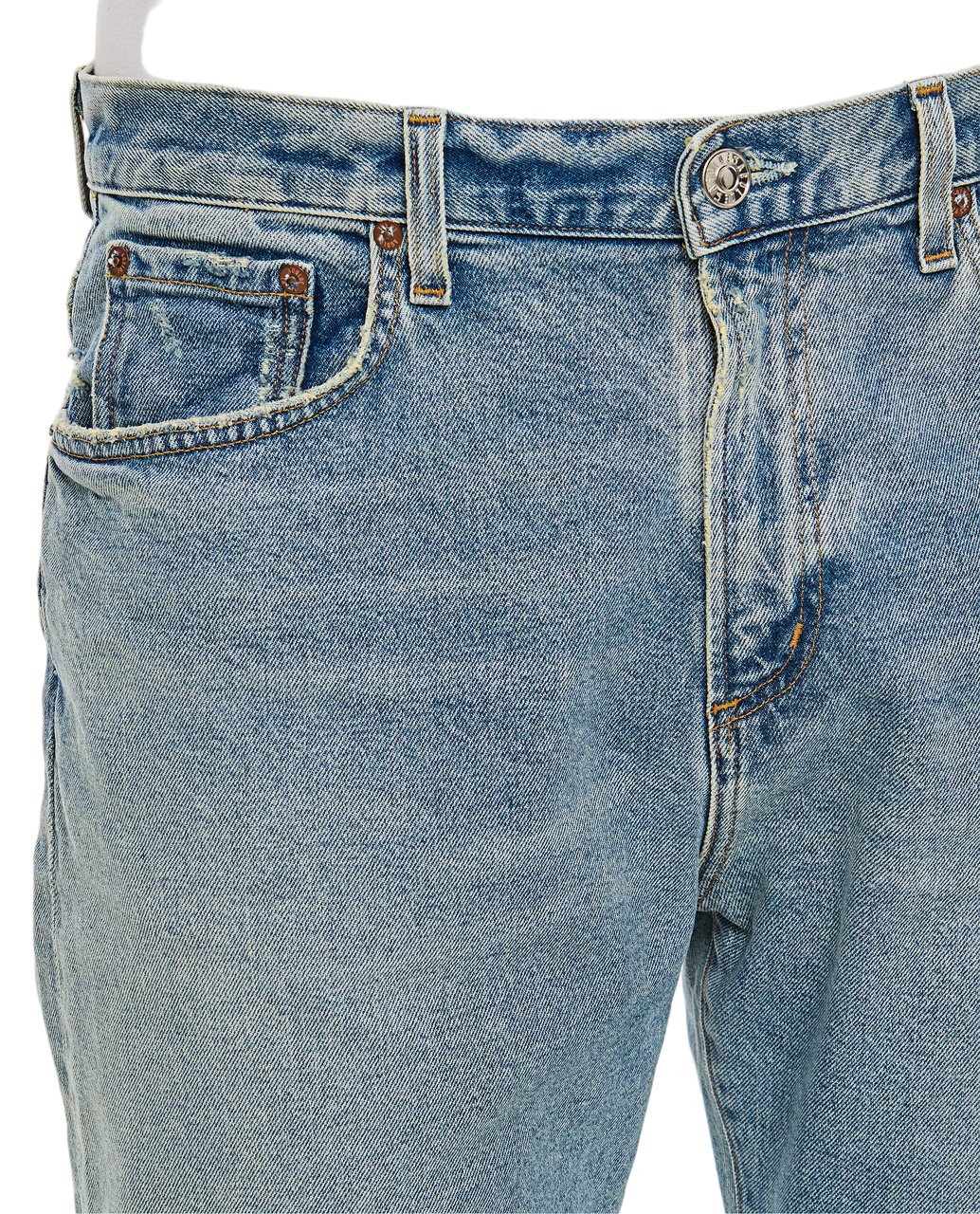 Agolde High-Waisted Light Blue Denim Jeans Blauw
