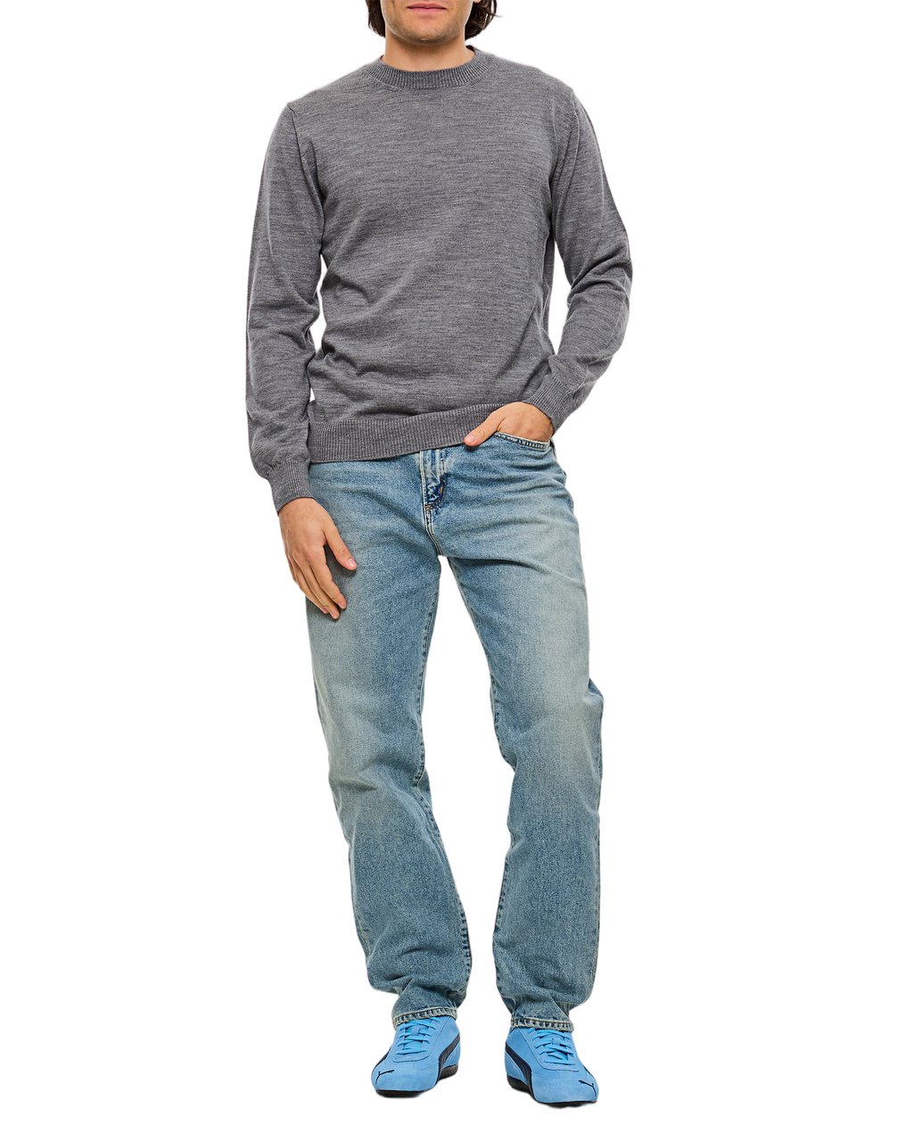 Agolde High-Waisted Light Blue Denim Jeans Blauw