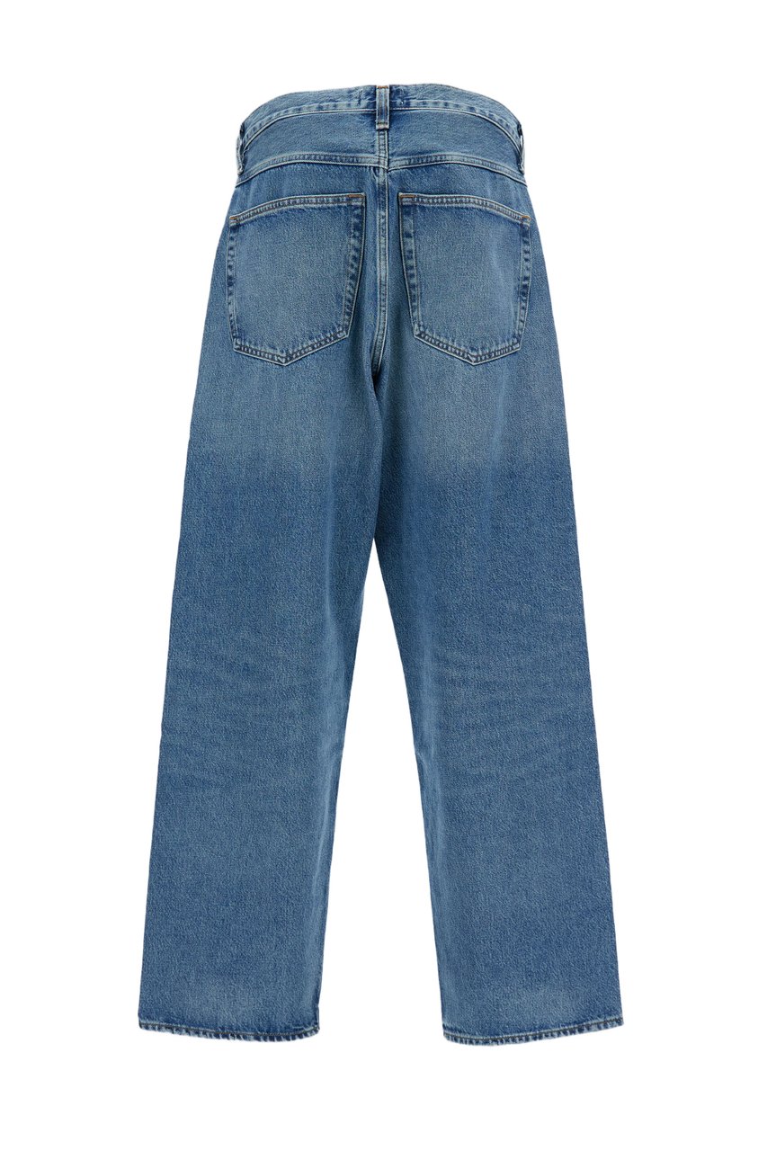 Agolde Baggy Mid-Rise Jeans with Vintage-Inspired Design Blauw