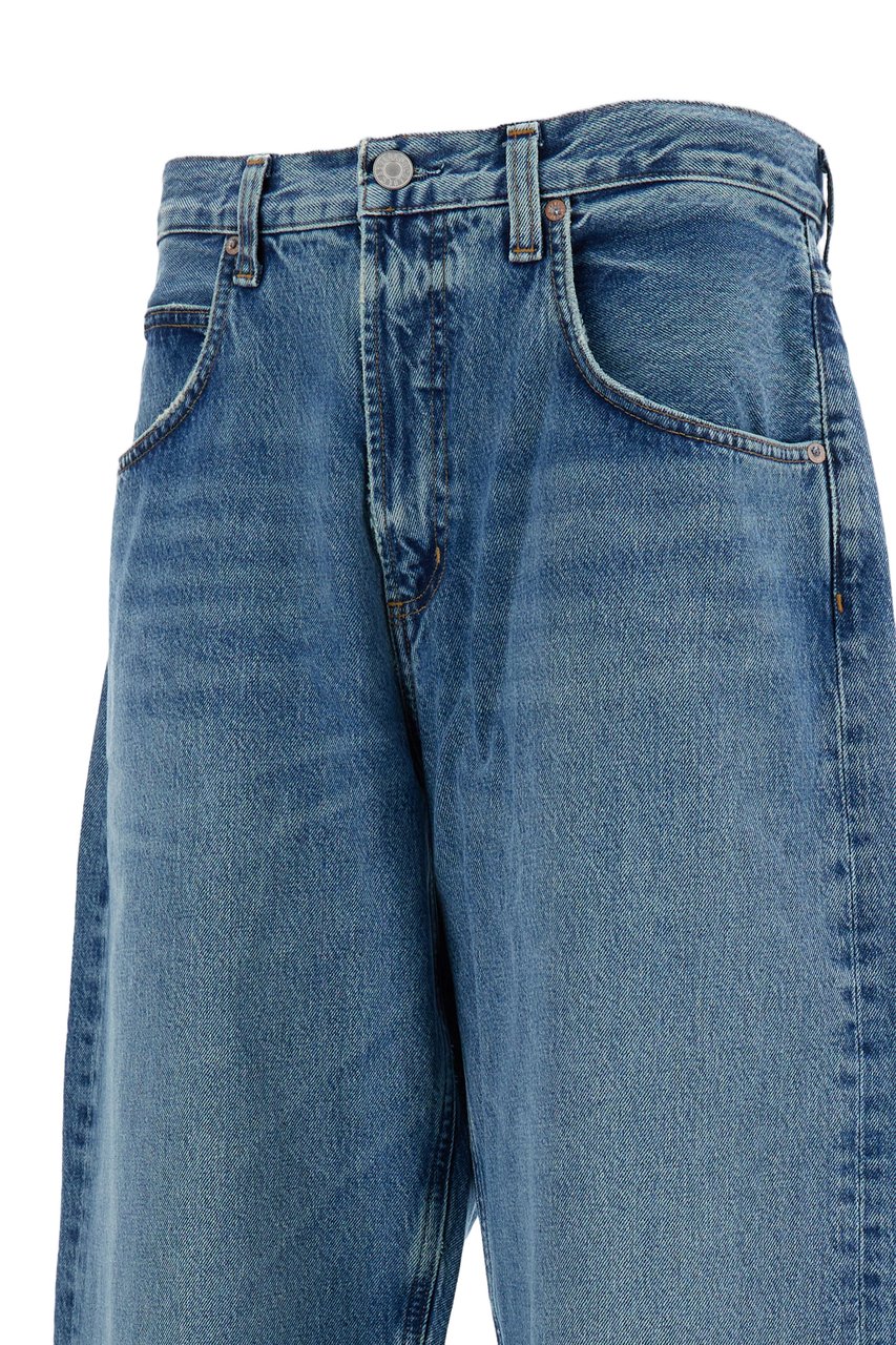 Agolde Baggy Mid-Rise Jeans with Vintage-Inspired Design Blauw