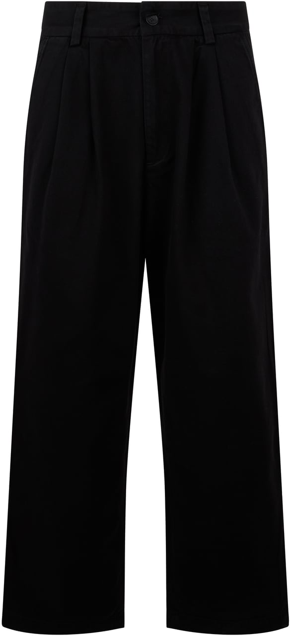 Agolde Loose cotton pants Zwart
