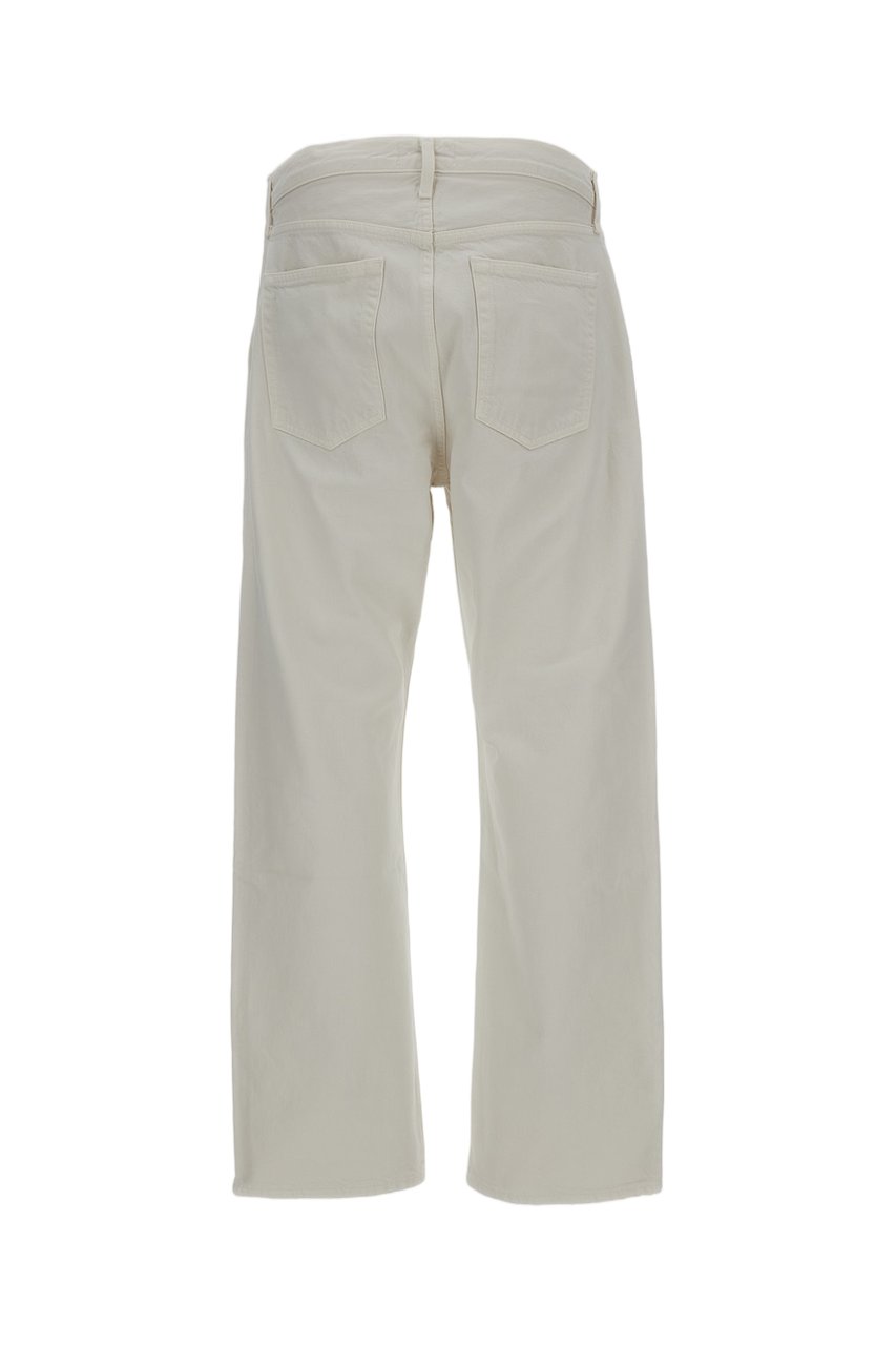 Agolde Chalk White Magnus Non-Stretch Denim Jeans Wit