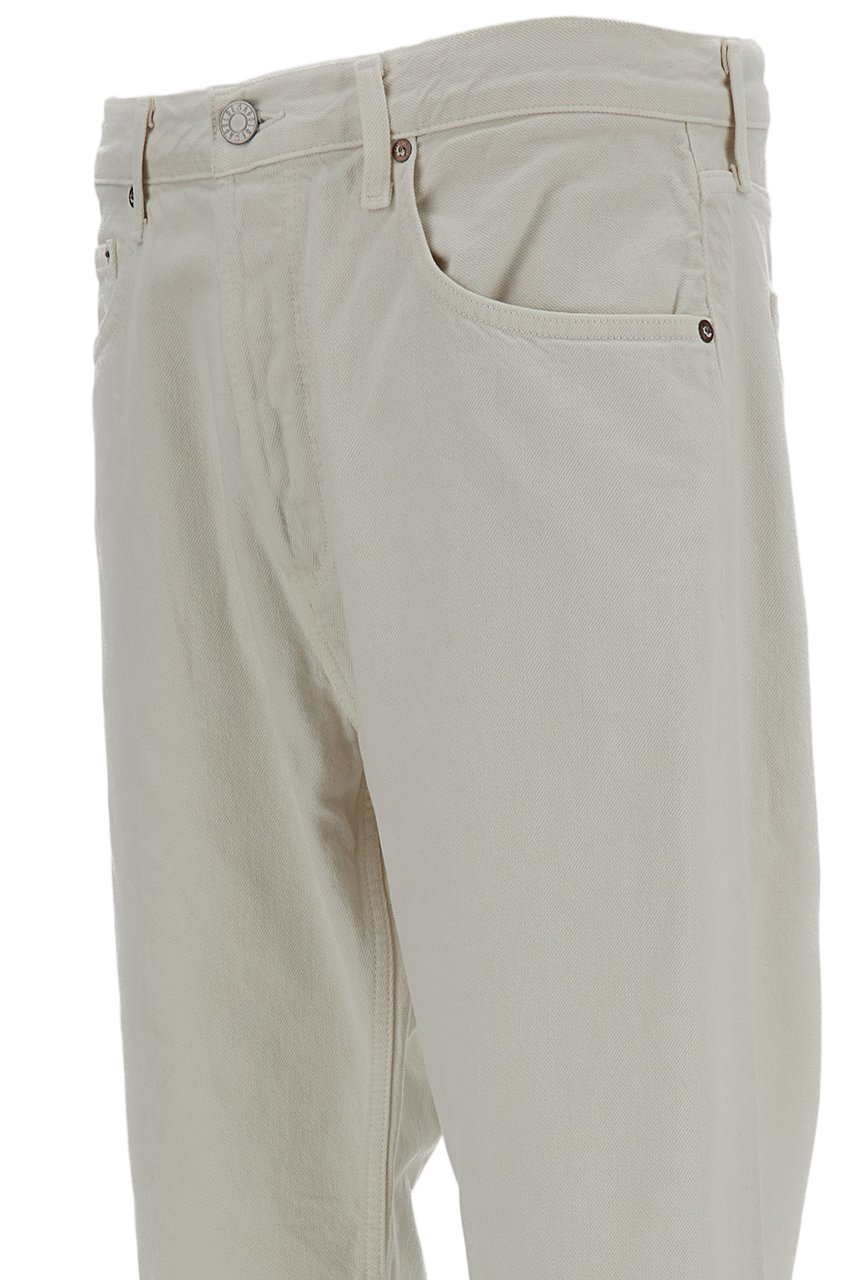 Agolde Chalk White Magnus Non-Stretch Denim Jeans Wit