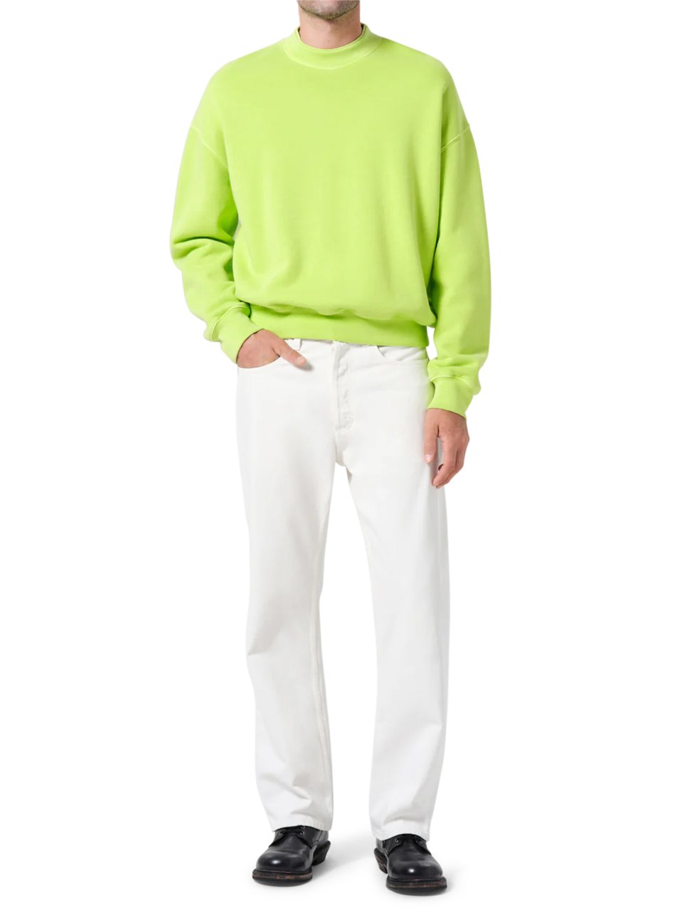 Agolde Straight-Leg Chalk White Trousers with Classic Five-Pocket Design Neutraal