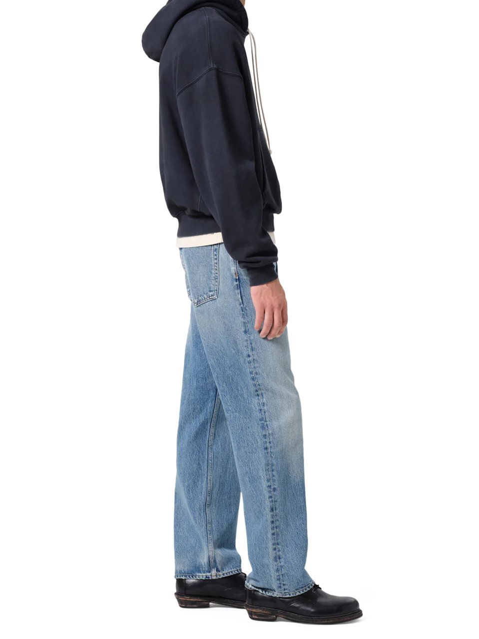 Agolde Relaxed Straight-Leg Magnus Jeans in Light Blue Wash Blauw