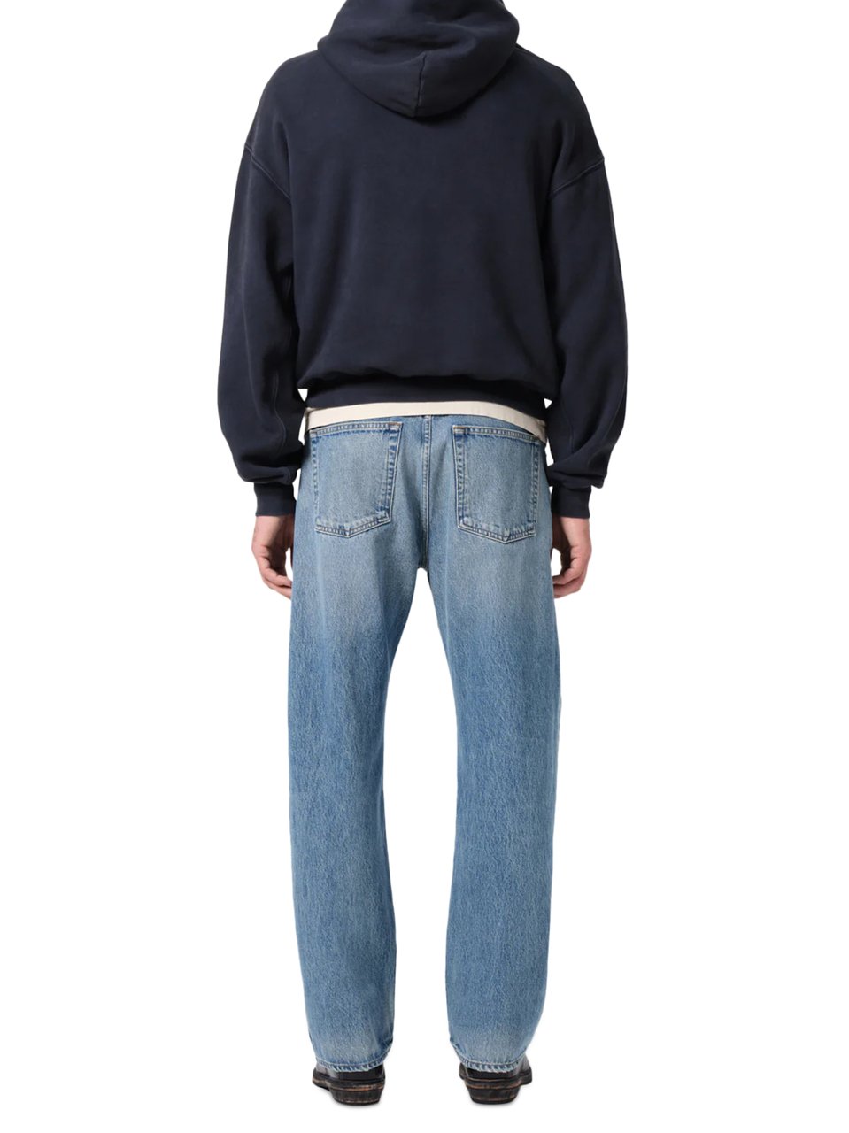 Agolde Relaxed Straight-Leg Magnus Jeans in Light Blue Wash Blauw