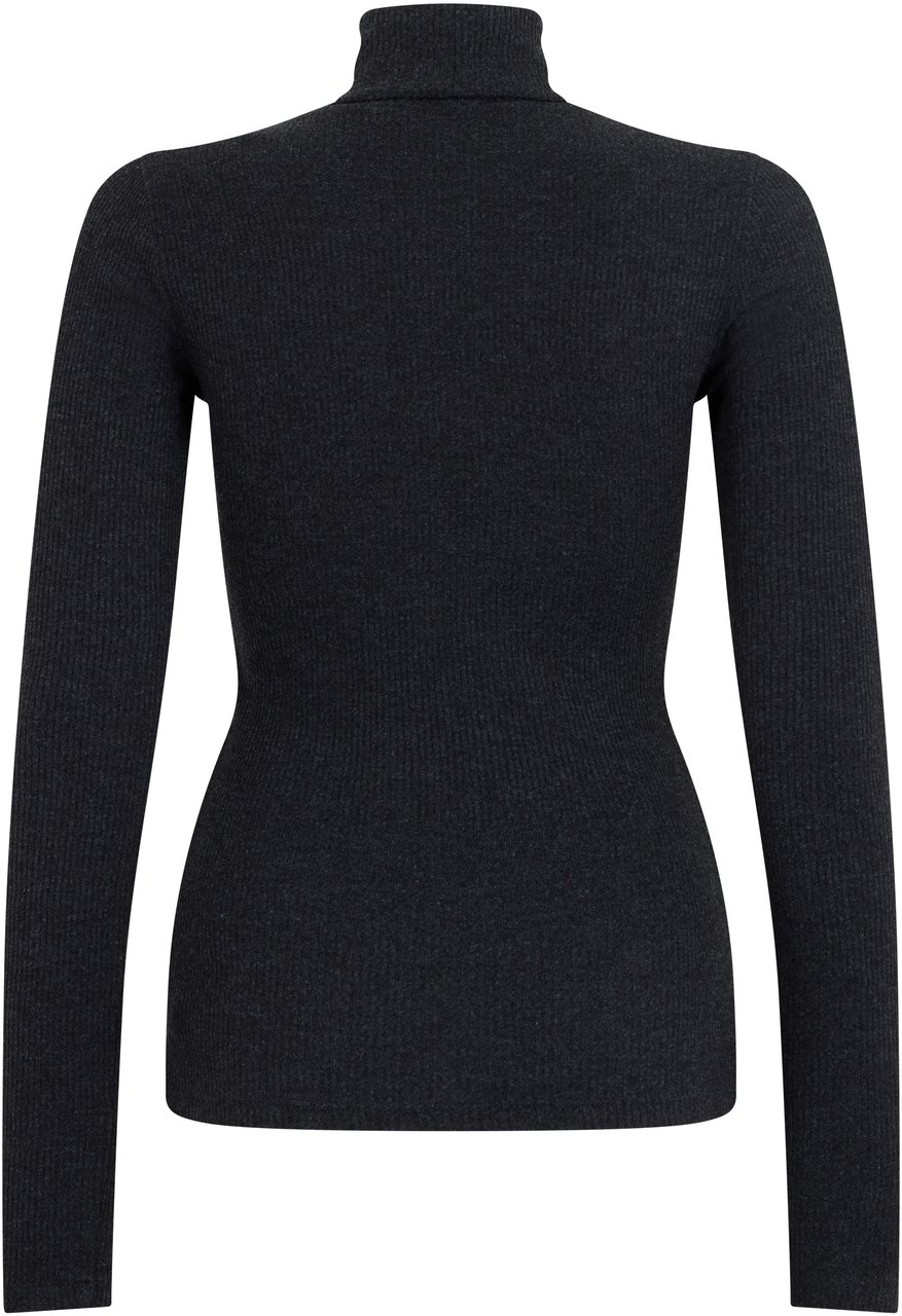 Agolde Turtleneck sweater with ribbing Zwart