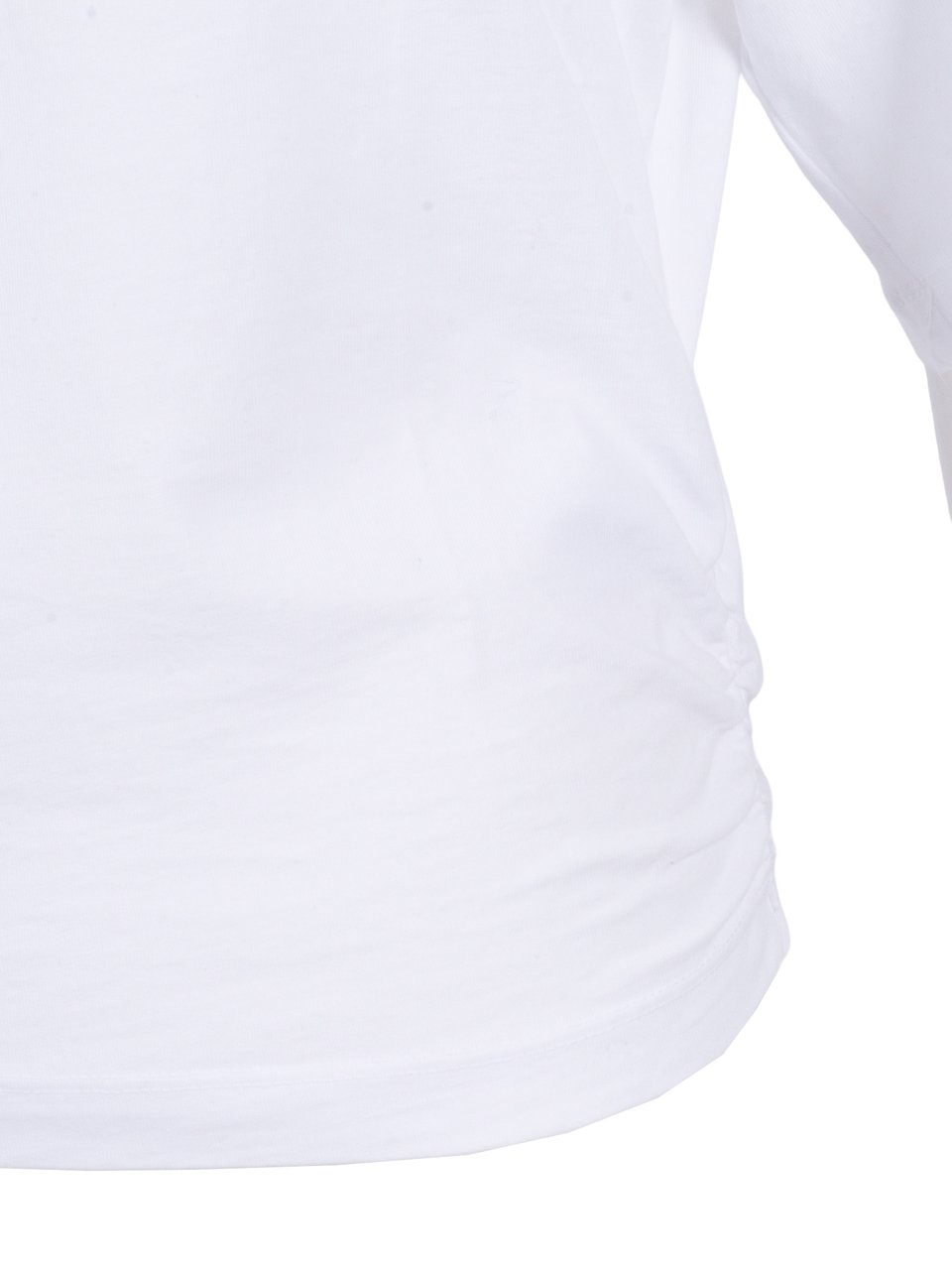 Agolde Shari Sculptural Ruched T-Shirt Wit
