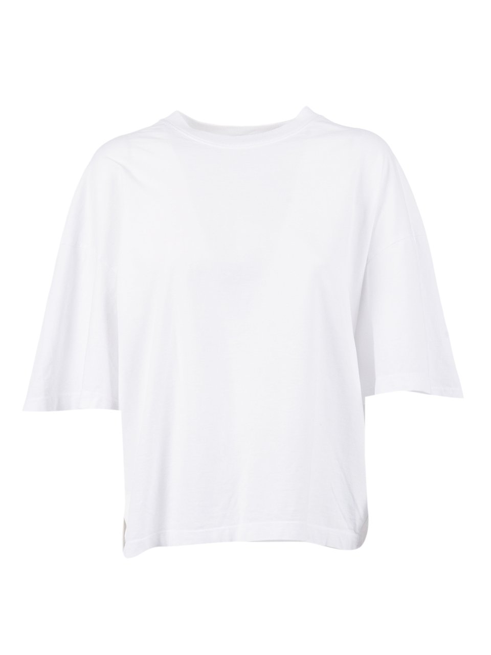 Agolde Ellery Lace Up Cotton T-Shirt Wit