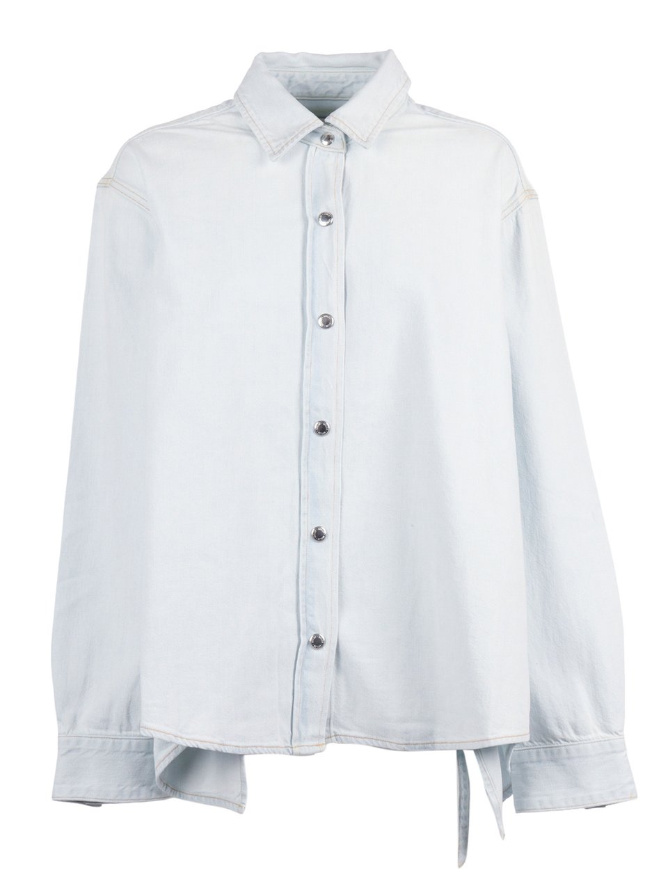 Agolde Theo Asymmetrical Open Back Casual Shirt Wit