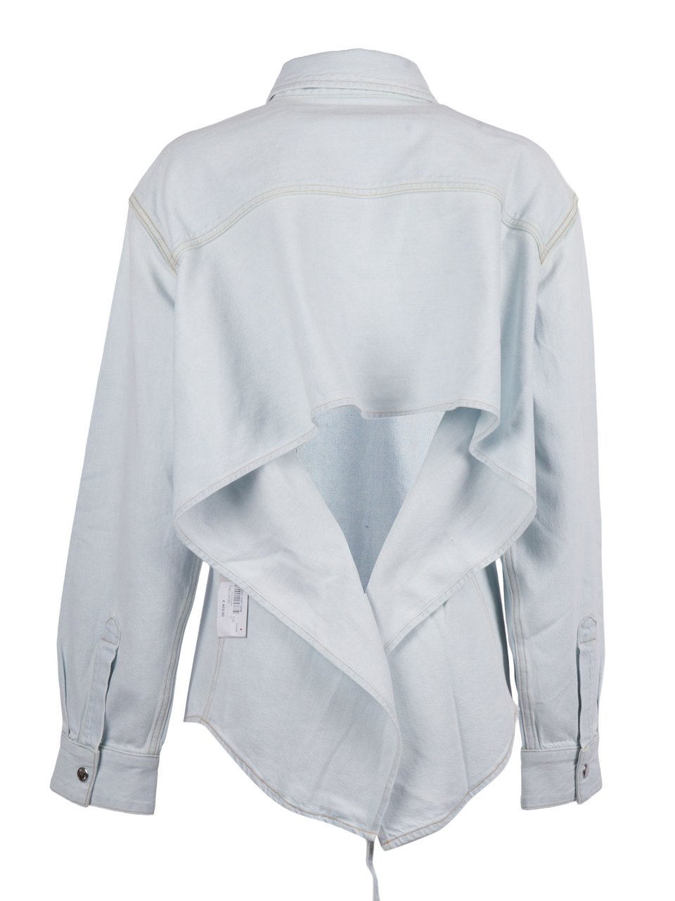 Agolde Theo Asymmetrical Open Back Casual Shirt Wit