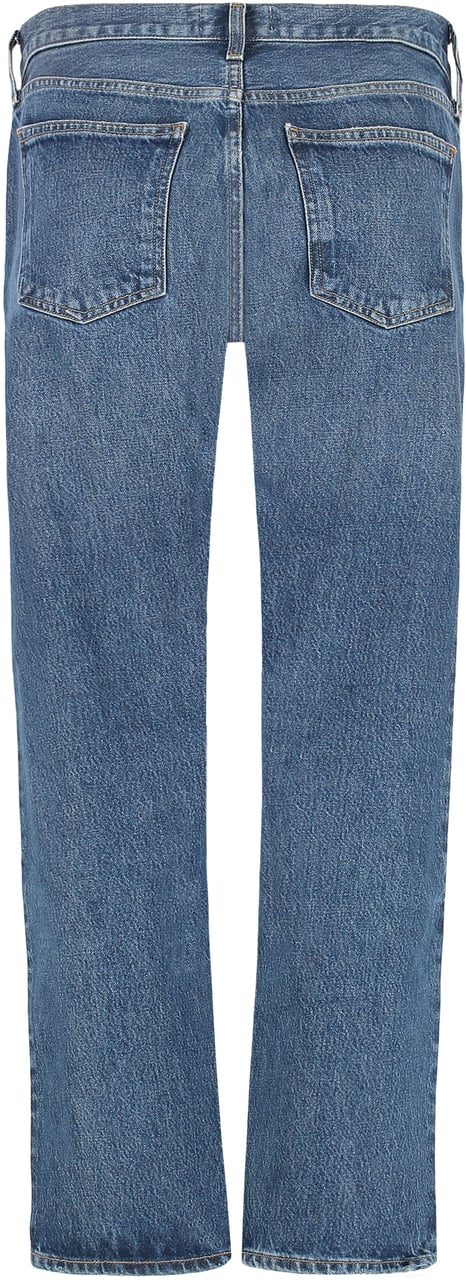 Agolde High-rise straight cropped jeans Blauw