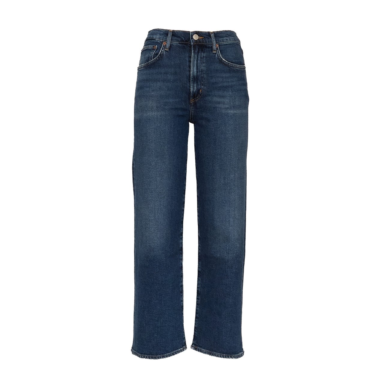 Agolde Harper Crop Mid Rise Jeans Zwart