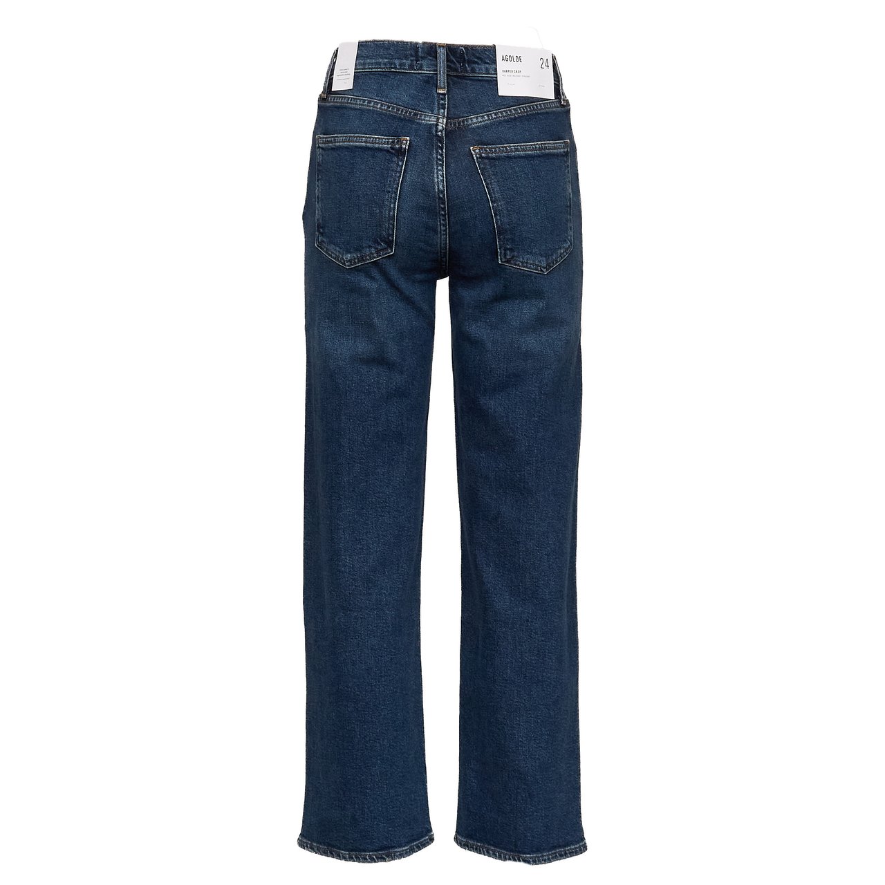 Agolde Harper Crop Mid Rise Jeans Zwart