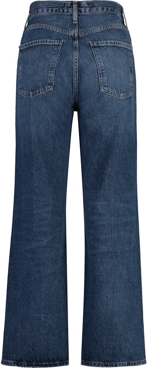 Agolde Ren 5-pocket straight-leg jeans Blauw