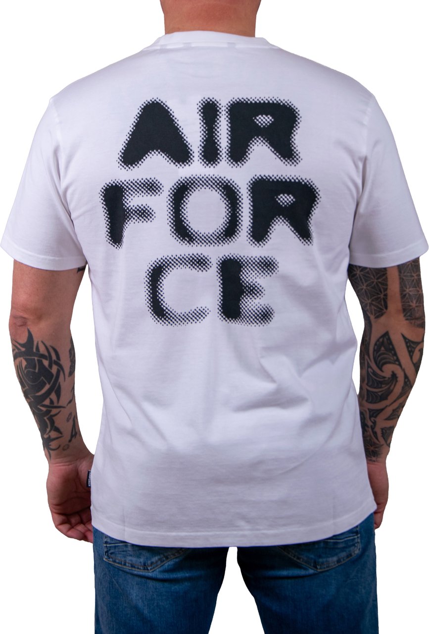 Airforce Hazy Round T-Shirt Wit