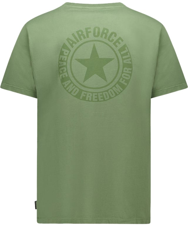 Airforce Wording / Logo T-Shirt Groen